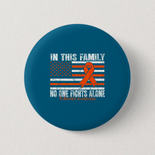 Leukämie-Bewusstsein Orange Band Flagge USA Leukäm Button