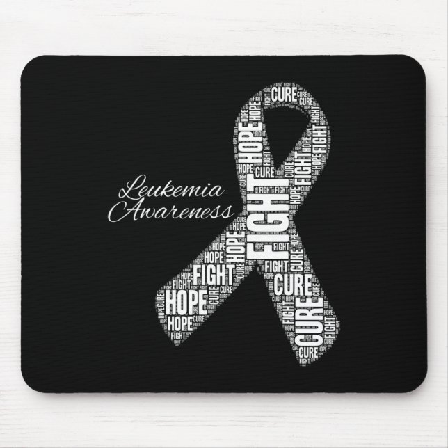 Leukämie Bewusstsein Orange Ribbon Fight Hope Cure Mousepad (Vorne)