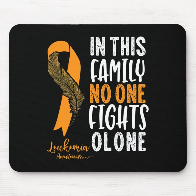 Leukämie Bewusstsein Orangen-Ribbon-Krebs-Survivor Mousepad (Vorne)