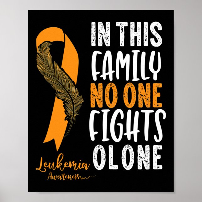 Leukämie Bewusstsein Orangen-Ribbon-Krebs-Survivor Poster (Vorne)