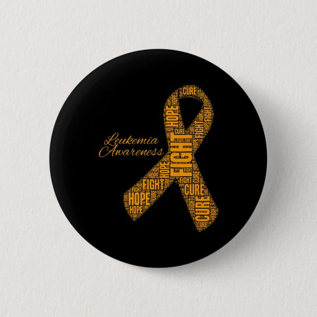 Leukämie Bewusstsein Orangenband Kampffläche Heilu Button (Vorderseite)