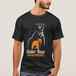 Leukämie-Bewusstsein-Schwester-Bär-Frauen-Mädchen T-Shirt