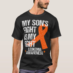 Leukämie-Bewusstsein Sohn kämpft oranges Band T-Shirt
