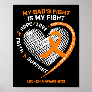Leukämie Bewusstsein Vater Männer Frauen geben Leu Poster