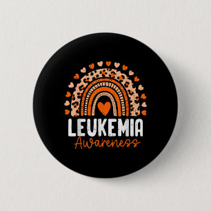 Leukämie-Bewusstseins-Regenbogen-Leopardenband Ora Button
