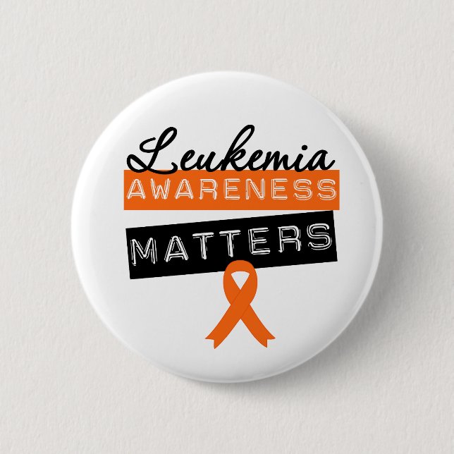 Leukämie-Bewusstseinsfragen Button (Vorderseite)