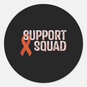 Leukämie Bewusstseinsunterstützung Squad Comfort F Runder Aufkleber