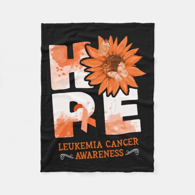 Leukämie Blume Fleecedecke (Vorderseite)
