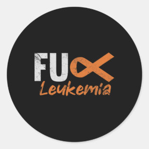 Leukämie-Blutkrebs-Kämpfer-Bewusstsein Distressed Runder Aufkleber