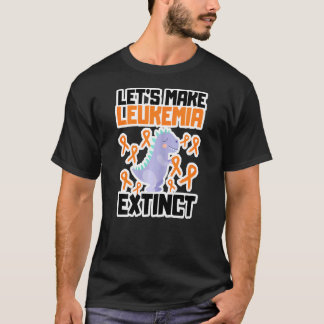 Leukämie Dinosaurier Orange Ribbon Hämatologe T-Shirt