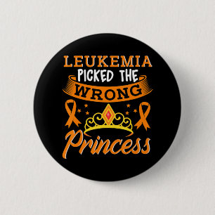 Leukämie erntete die falschen Prinzessin-Krebserwa Button
