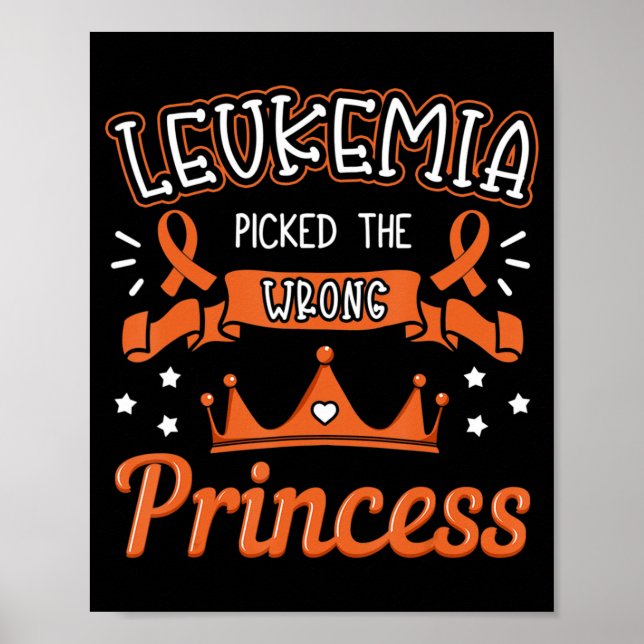 Leukämie erntete die falschen Prinzessin-Krebserwa Poster (Vorne)