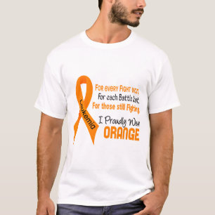 Leukämie I tragen stolz Orange T-Shirt