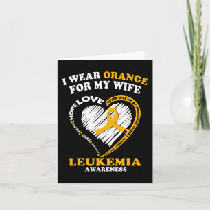 Leukämie - Ich trage Orange für mein Wi Karte