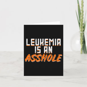 Leukämie ist ein Loch Bewusstsein Blutkrebs Surviv Karte