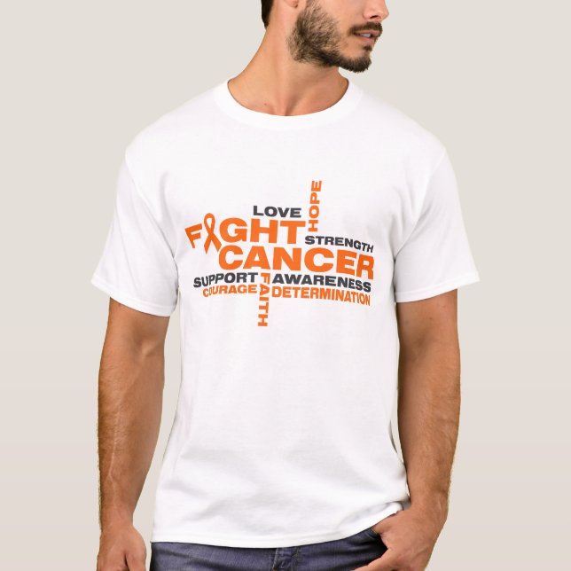 Leukämie-Kampf-Collage T-Shirt (Vorderseite)