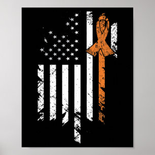 Leukämie-Krebs-Bewusstsein Vintage-US-amerikanisch Poster
