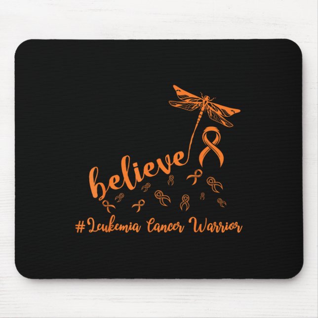 Leukämie Krebs Kriegerdragonfly Glauben Hoffnung Mousepad (Vorne)