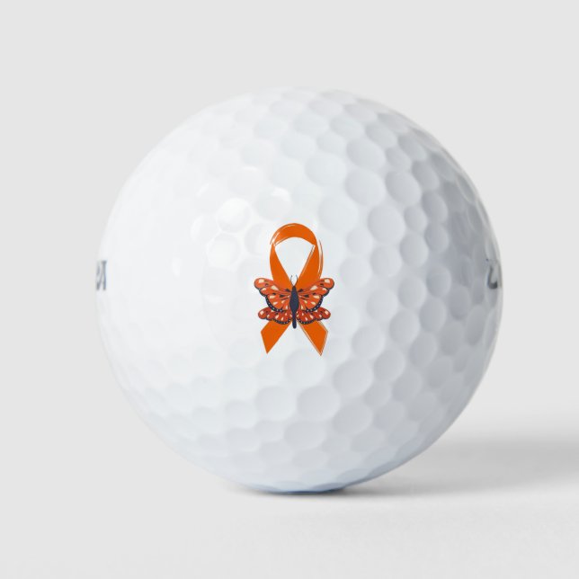 Leukämie Krebsbewusstsein Golfball (Vorderseite)