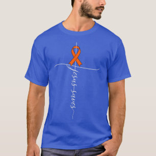 Leukämie Krebsbewusstsein Jesus Rette Christliches T-Shirt