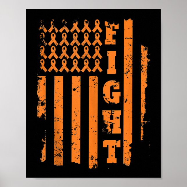 Leukämie Krebsbewusstsein Leukämie Orangenband Poster (Vorne)