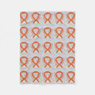 Leukämie Krebsbewusstsein Ribbon Fleece Blankets