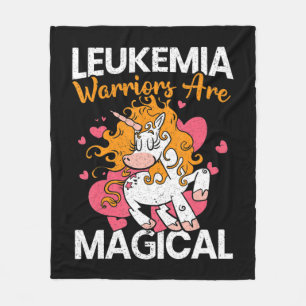 Leukämie-Krieger sind magische Unicorn Leukämie Aw Fleecedecke