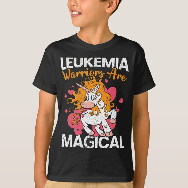 Leukämie-Krieger sind magische Unicorn Leukämie Aw T-Shirt (Vorderseite)