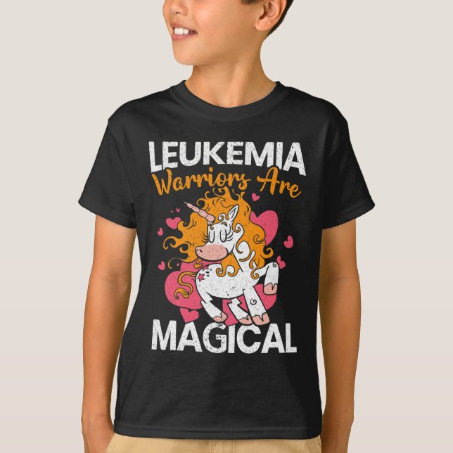 Leukämie-Krieger sind magische Unicorn Leukämie Aw T-Shirt (Vorderseite)