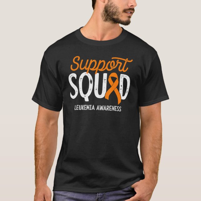 Leukämie Krieger Unterstützung Squad Überlebenscha T-Shirt (Vorderseite)