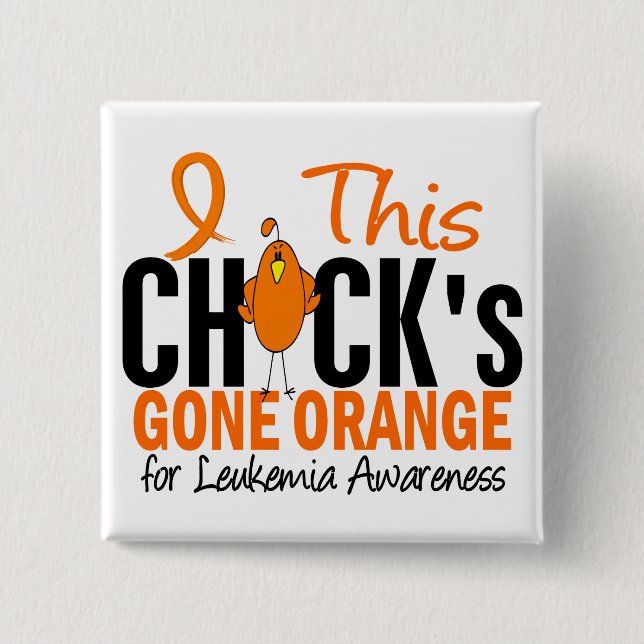 LEUKÄMIE Küken gegangene Orange Button (Vorderseite)