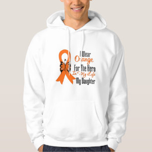Leukämie-orange Band-Held meine Tochter Hoodie