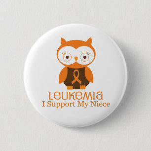 Leukämie-orange Band-Knopf-Nichte Button