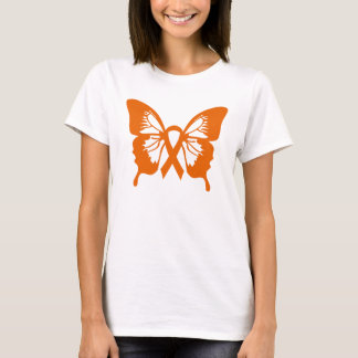 Leukämie-orange Schmetterlings-T - Shirt