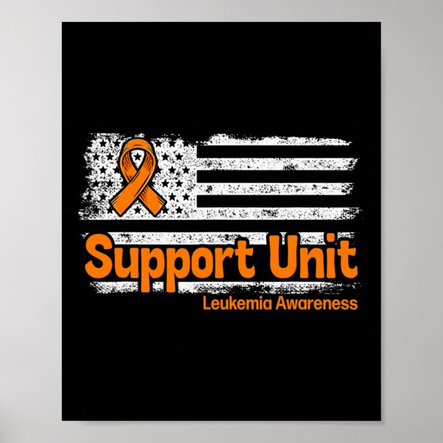 Leukämie-Support-Einheit Flagge Blutkrebs Leukämie Poster (Vorne)