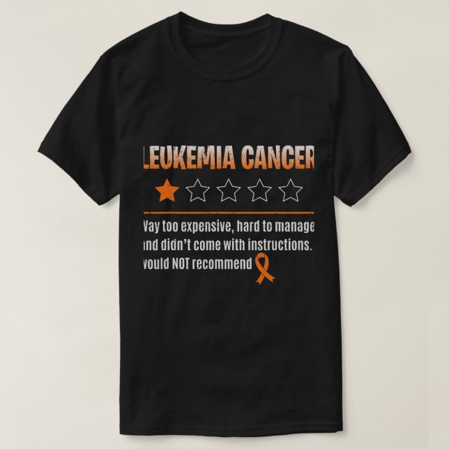 Leukämie Survivor 1 Sterne Orange Ribbon Figa T-Shirt (Design vorne)