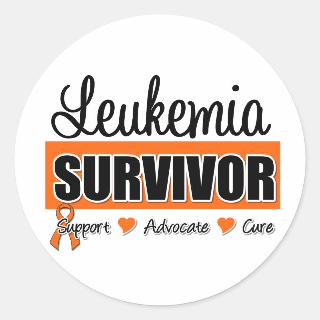 Leukämie Survivor Abzeichen Runder Aufkleber (Vorderseite)