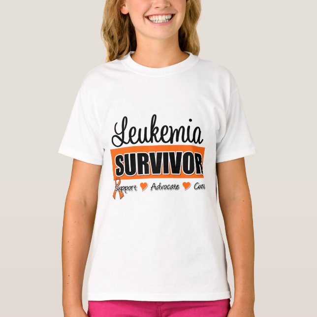 Leukämie Survivor Abzeichen T-Shirt (Vorderseite)