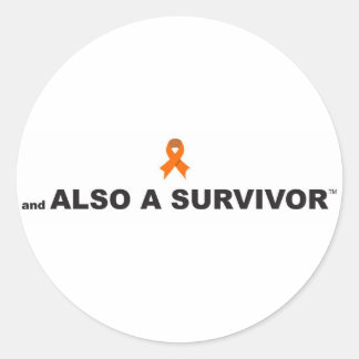 Leukämie-Survivor-Aufkleber Runder Aufkleber