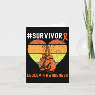 Leukämie Survivor Blutkrebs Bewusstsein Retro Karte