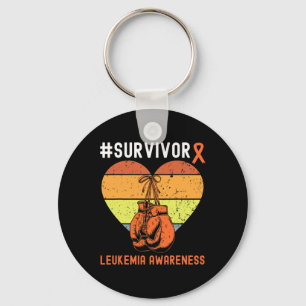 Leukämie Survivor Blutkrebs Bewusstsein Retro Schlüsselanhänger