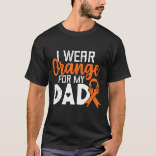 Leukämie Vater Orangefarbene Bauchdecke T-Shirt