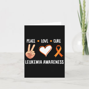 Leukämie Warrior Peace Liebe Heilung Leukämie Kreb Karte