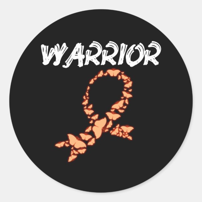 Leukämie Warrior Runder Aufkleber (Vorderseite)