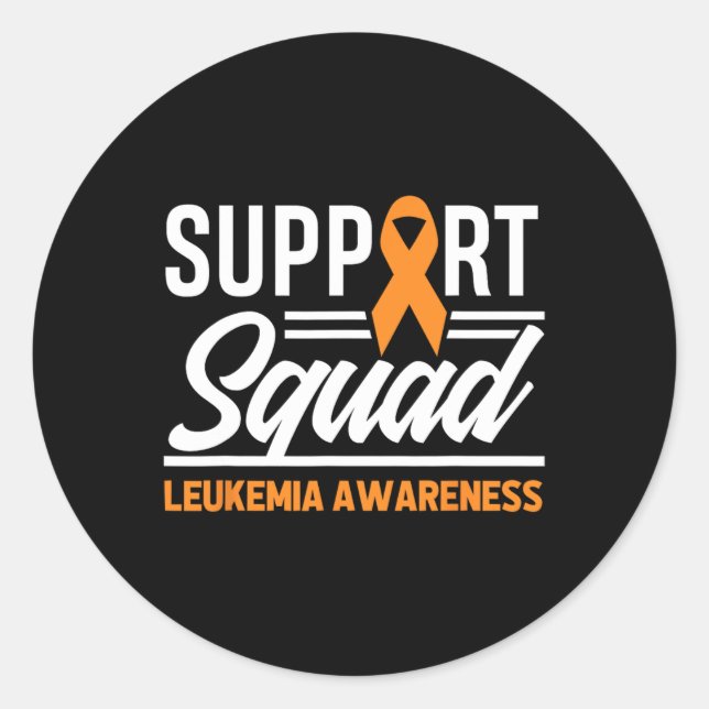 Leukämie Warrior Support Squad Leukämie Runder Aufkleber (Vorderseite)