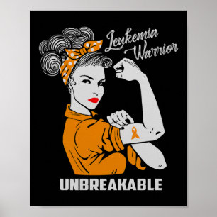 Leukämie Warrior Unzerbrechliche Aufmerksamkeit Ge Poster