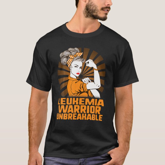 Leukämie Warrior Unzerbrechliche Aufmerksamkeit, S T-Shirt (Vorderseite)