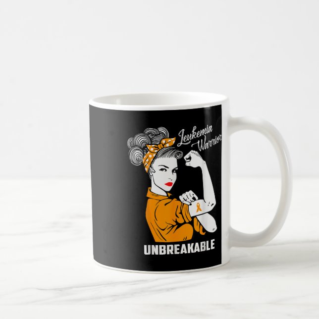 Leukämie Warrior Unzerbrechliches Geschenk Kaffeetasse (Rechts)