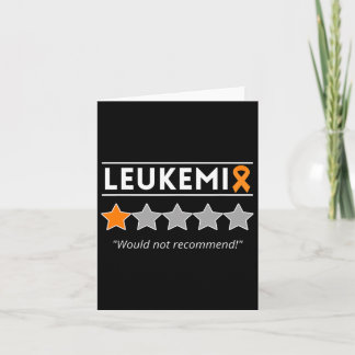 Leukämie wird nicht empfohlen - Aufklärungsmonat Karte