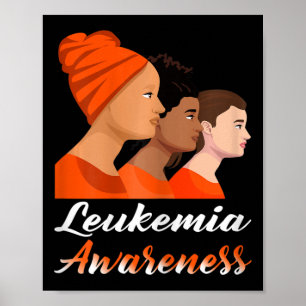 Leukämiebewusstsein Mama Orange Ribbon Krieger Kam Poster